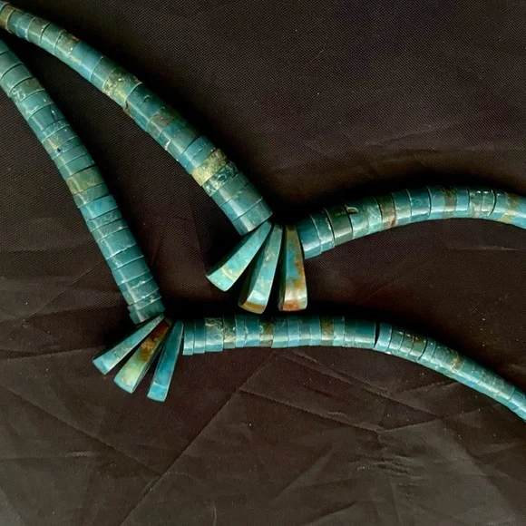 Heishi Turquoise Native American Beaded Necklace Jacla - Picture 5 of 13